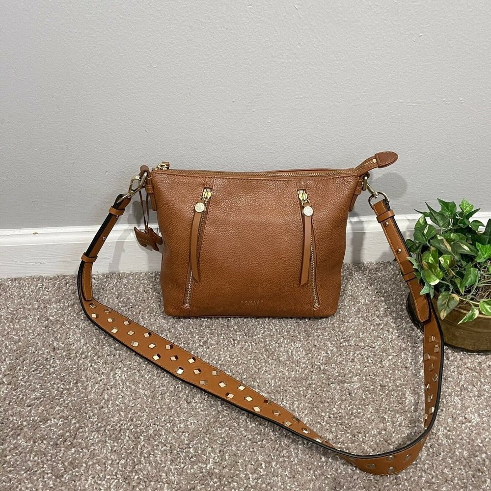 Radley London Fountain Road Brown Shoulder Crossbody Medium Zip Top